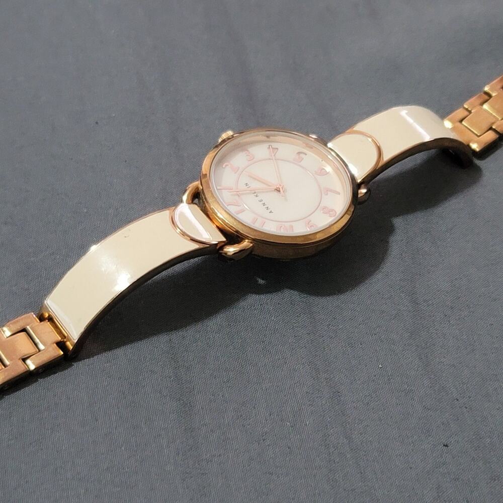 Anne Klein Ceramic Rose Gold Watch - Picture 5 of 7
